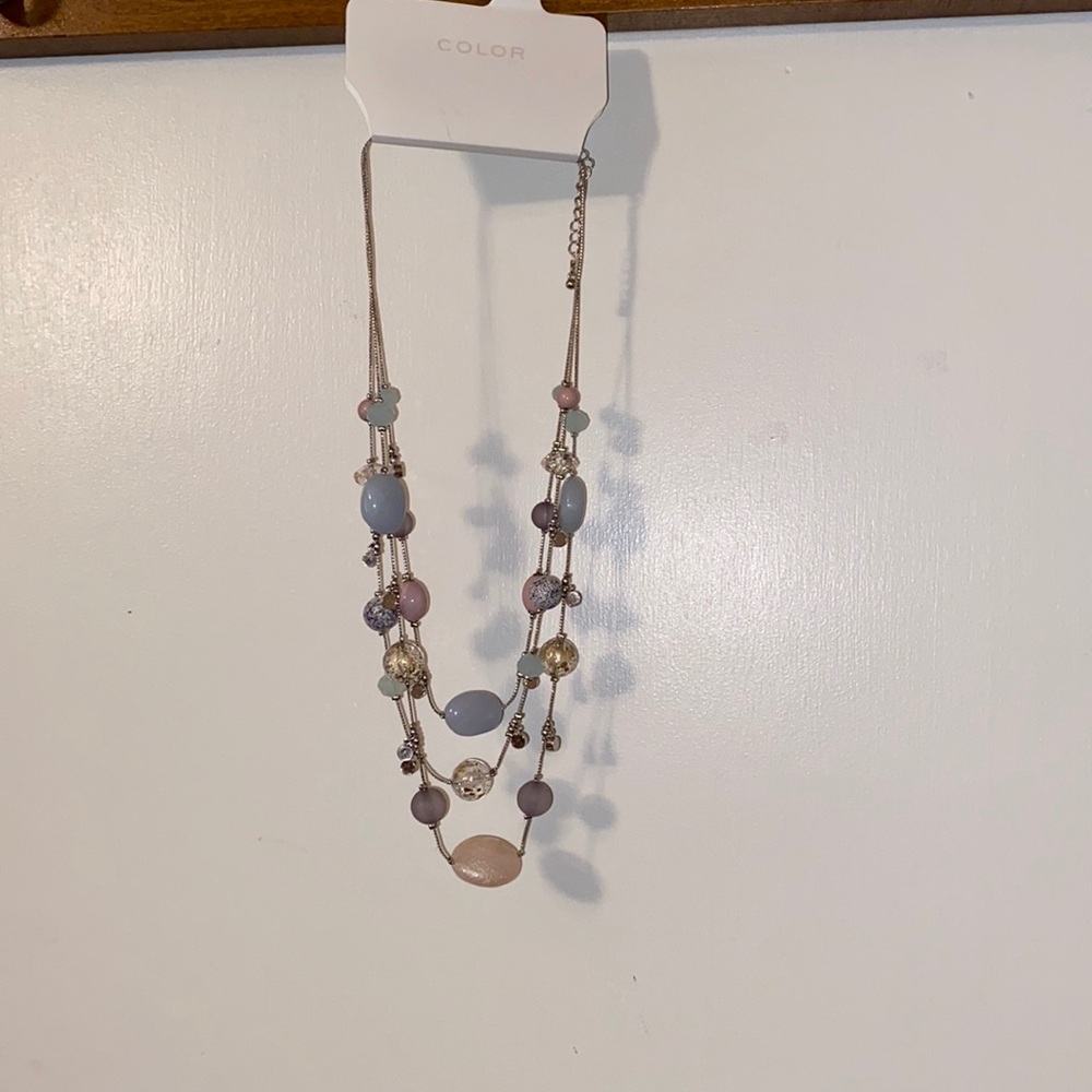 Beaded Necklace with gems 💎by “Color”
